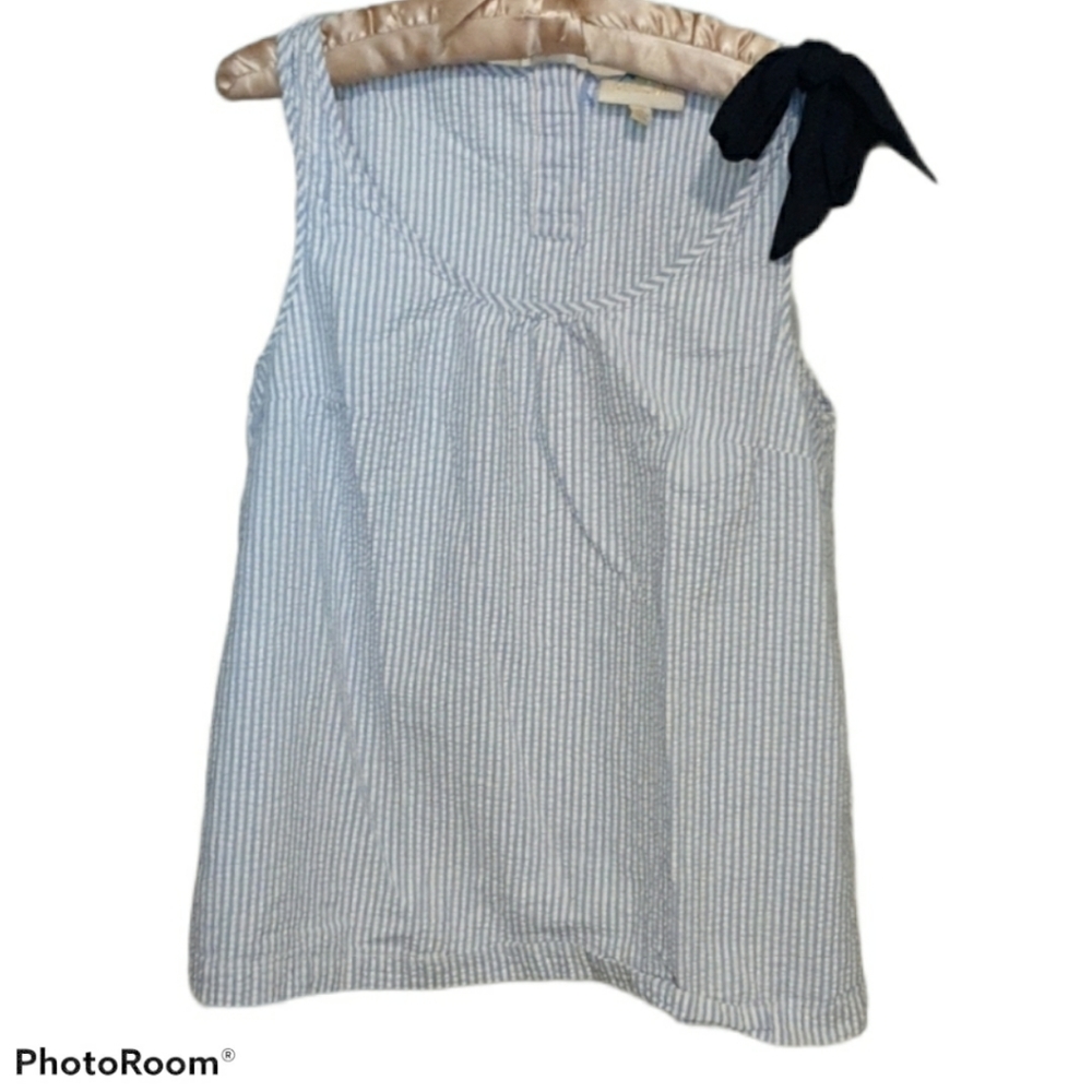 Modcloth baby blue and white striped tank  top